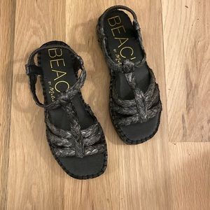 NIB Beach By Matisse- North Shore Sandals- Black- 9
